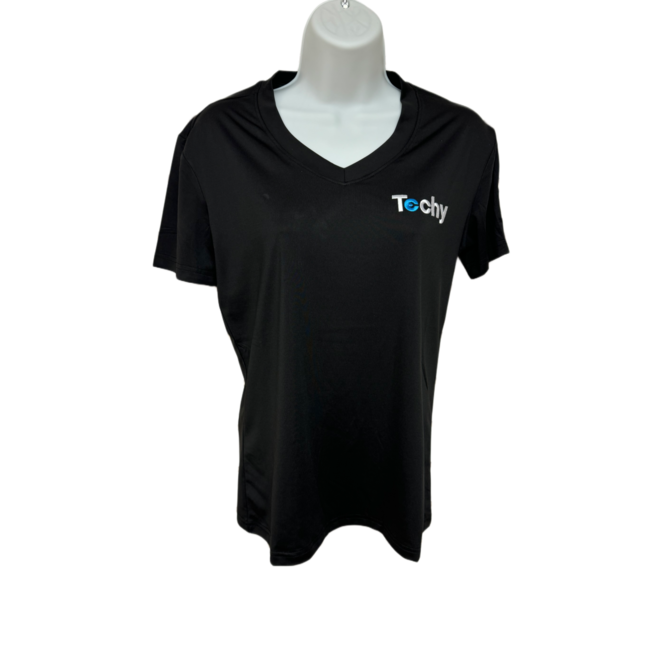 Techy Techy Black Flag Ladies Polyester T- Shirt