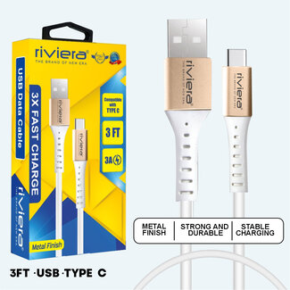 RIVIERA 3 Feet [USB - Type C (PD) ] 3 AMP Fast Charging RIVIERA - (13)