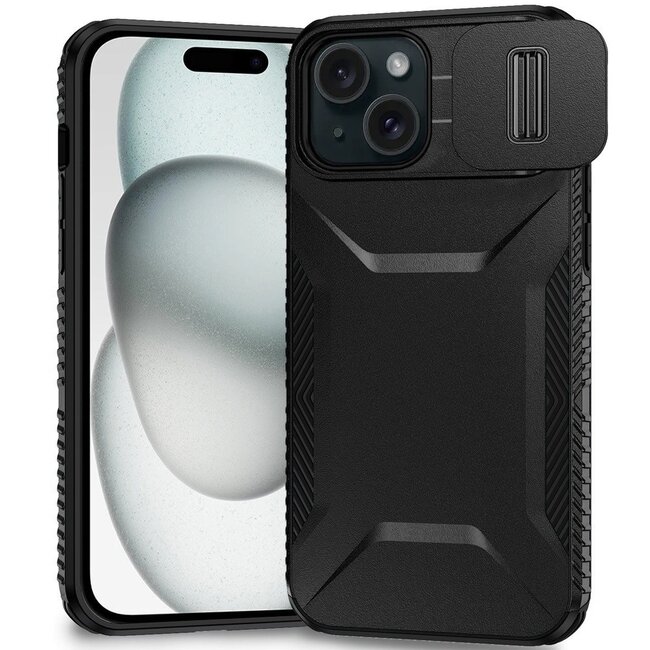 For Apple For Apple iPhone 15 Ultimate U Design Hybrid with Camera Window Covering