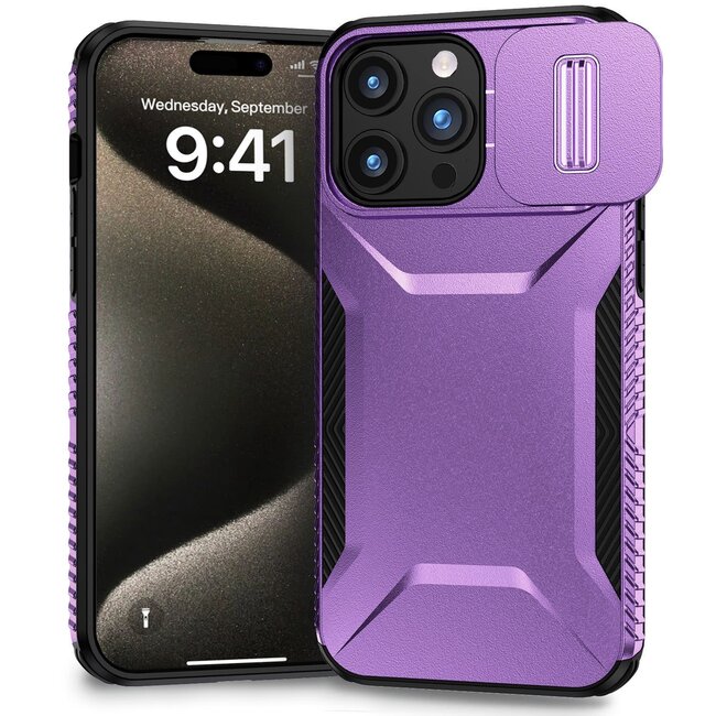 For Apple For Apple iPhone 15 Pro Max Ultimate U Design Hybrid with Camera Window Covering