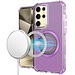 For Samsung For Samsung Galaxy s24 Ultra Magnetic Ring Circle Bling Chrome 3in1 Hybrid Case