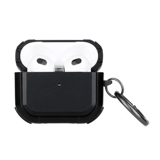 For Apple For AirPods 3 Premium Rugged ShockProof Hybrid With Metal Hook Case Cover