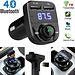 Techy X8 FM Transmitter Bluetooth Handsfree Car Kit MP3 Player with Quick Charge Dual USB Charger