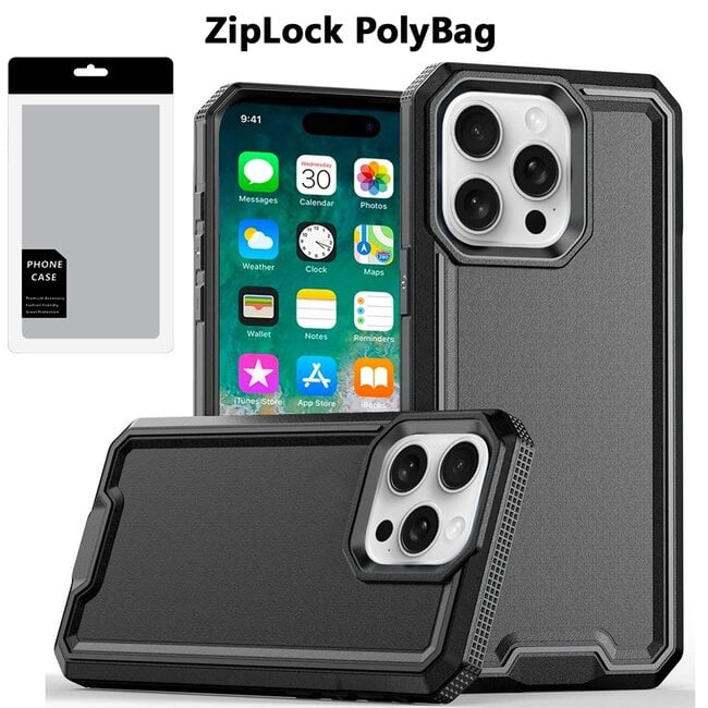 For Apple [PolyBag] For Apple iPhone 16 Pro Max 6.9 inch Rank Tough Strong Modern Fused Hybrid