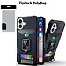Techy [PolyBag] For Apple iPhone 16 6.1 inch Multi-Functional Card Magnetic Ring Stand Hybrid Camera