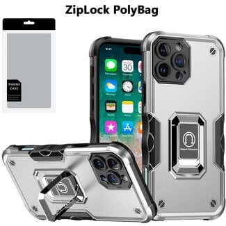 For Apple [PolyBag] For Apple iPhone 16 Pro Max 6.9 inch OPTIMUM Magnetic Ring Stand Hybrid