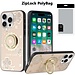 Techy [PolyBag] For Apple iPhone 16 Pro Max 6.9 inch SPLENDID Diamond Glitter Ornaments Engraving Case Cover Good Luck Floral