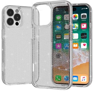 For Apple For Apple iPhone 16 Pro Max 6.9 inch Glitter Ultra Thick 3mm Transparent Hybrid Case Cover