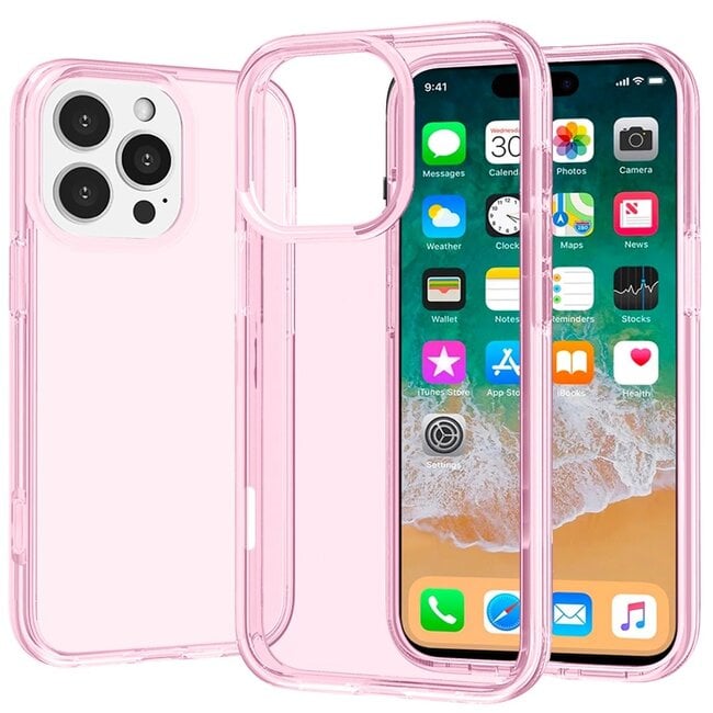 For Apple For Apple iPhone 16 Pro Max 6.9 inch Sturdy Ultra Thick 3mm Transparent Hybrid Case Cover