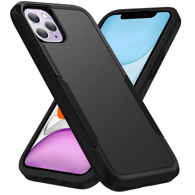 For Apple PolyBag For Apple iPhone 16 Plus Tough Strong Dual Layer Flat Hybrid Case Cover