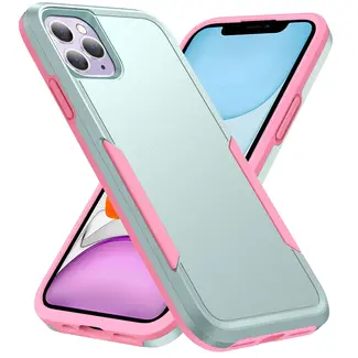 For Apple PolyBag For Apple iPhone 16 Tough Strong Dual Layer Flat Hybrid Case Cover