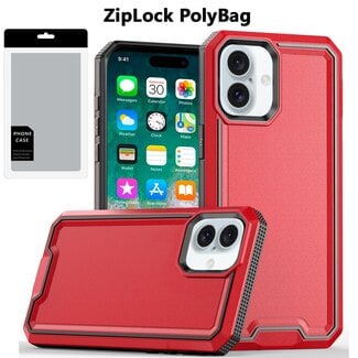 For Apple [PolyBag] For Apple iPhone 16 Plus 6.7 inch Rank Tough Strong Modern Fused Hybrid