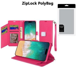 For Apple [PolyBag] For Apple iPhone 16 Plus 6.7 inch Wallet ID Card Holder