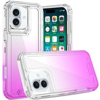 For Apple For Apple iPhone 16 Plus 6.7 inch 3in1 Two Tone Shockproof Transparent Hybrid Case