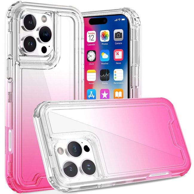 For Apple For Apple iPhone 16 Pro 6.3 inch 3in1 Two Tone Shockproof Transparent Hybrid Case