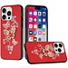 For Apple For Apple iPhone 16 Pro 6.3 inch SPLENDID Diamond Glitter Ornaments Engraving Case Cover Garden Butterflies