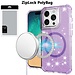 For Apple [PolyBag] For Apple iPhone 16 Pro Max 6.9 inch Magnetic Ring Glitter 3in1 Hybrid Case Cover