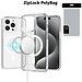For Apple [PolyBag] For Apple iPhone 15 Pro Max Sturdy Ultra Magnetic Circle Thick 3mm Transparent Hybrid