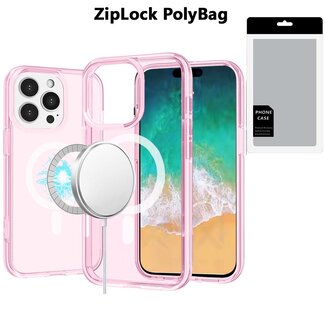 For Apple [PolyBag] For Apple iPhone 16 Pro Max 6.9 inch Sturdy Ultra Magnetic Circle Thick 3mm Transparent Hybrid