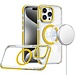 For Apple For Apple iPhone 15 Pro Max Matching Color Frame Strong Magnetic Ring Circle Transparent HQ Thick Hybrid