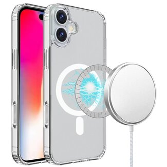 Techy For Apple iPhone 16 6.1 inch TRUE Transparent Magnetic Circle Shockproof Hybrid