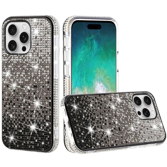 For Apple For Apple iPhone 16 Pro Max 6.9 inch Party Diamond Bumper Bling Hybrid Case Cover