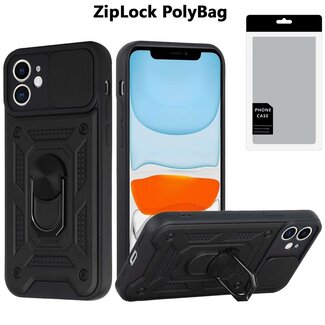 Techy [PolyBag] For Apple iPhone 11 ELITE Camera Push Magnetic Ring Stand Hybrid