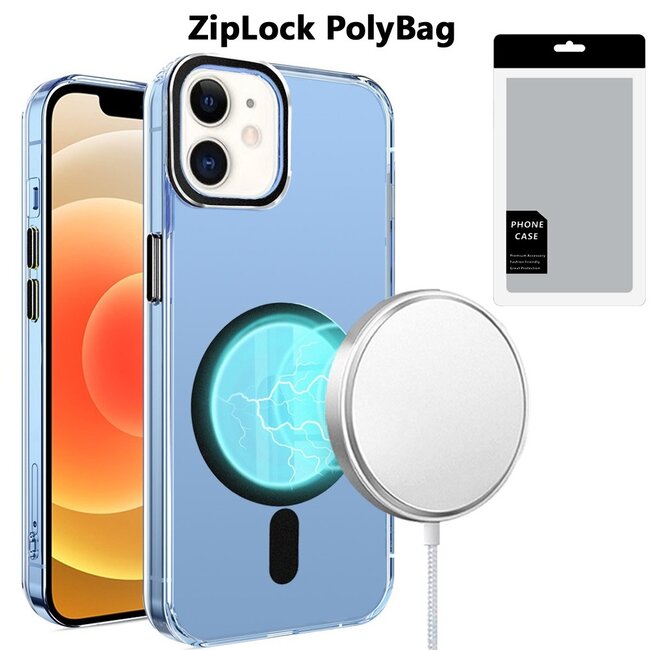 For Apple [PolyBag] For Apple iPhone 12 & iPhone 12 Pro Matching Clear Transparent Circle Design