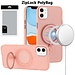 For Apple [PolyBag] For Apple iPhone 11 Hoop Kickstand [Magnetic Circle] HD Transparent Chrome Hybrid