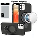 For Apple [PolyBag] For Apple iPhone 12 & iPhone 12 Pro Hoop Kickstand Magnetic Circle HD Transparent Chrome Hybrid