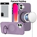 For Apple [PolyBag] For Apple iPhone 16 6.1 inch Hoop Kickstand Magnetic Circle HD Transparent Chrome Hybrid