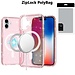 Techy [PolyBag] For Apple iPhone 16 6.1 inch Glitter Ultra Magnetic Circle Thick 3mm Transparent Hybrid