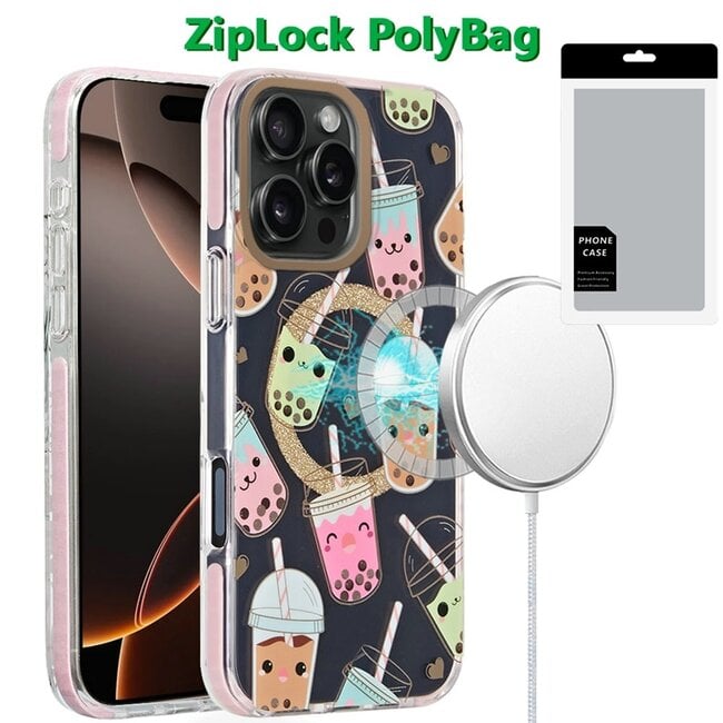For Apple [PolyBag] For Apple iPhone 16 Pro Max 6.9 inch Magnetic Double Layer IMD Design Case