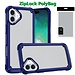 For Apple [PolyBag] For Apple iPhone 16 Plus 6.7 inch Ultimate CaseX Transparent Hybrid Case with Metal Buttons And Camera Edges