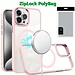 For Apple [PolyBag] For Apple iPhone 15 Pro Max Greatest Clear Acrylic Thick Metal Button Hybrid