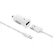 JW JW Single USB Car Charger with 4ft Lightning Cable