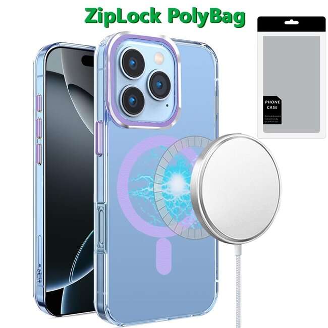 For Apple [PolyBag] For iPhone 16 Pro Max 6.9 inch Matching Clear Transparent Circle Design