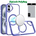 For Apple [PolyBag] For Apple iPhone 16 6.1 inch Greatest Clear Acrylic Thick Metal Button Hybrid