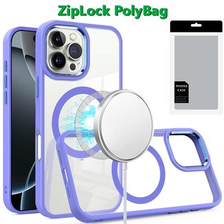 For Apple [PolyBag] For Apple iPhone 16 Pro Max 6.9 inch Greatest Clear Acrylic Thick Metal Button Hybrid