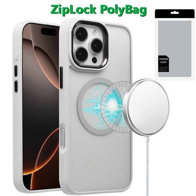 For Apple [PolyBag] For Apple iPhone 16 Pro 6.3 inch Magnetic CLARITY Transparent Hybrid