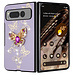 For Samsung For Samsung Galaxy Z Fold 6 SPLENDID Diamond Glitter Ornaments Engraving Case Cover Garden Butterflies