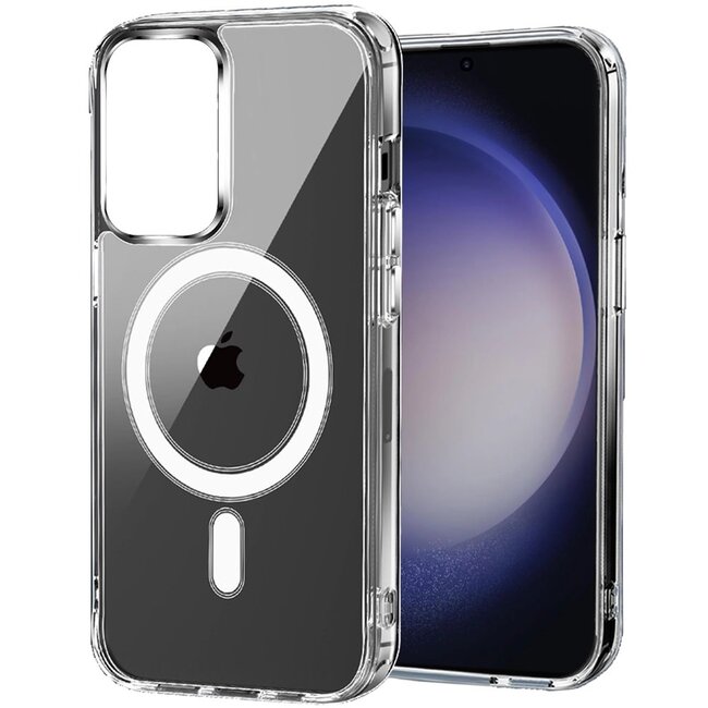 For Samsung For Samsung Galaxy s24 Thick Transparent Magnetic Circle Shockproof Hybrid