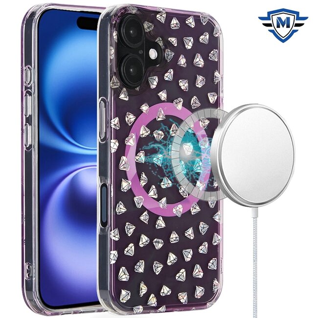 For Apple [METKASE] For Apple iPhone 16 6.1 inch Magnetic Double Layer IMD Design Case