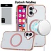 For Apple [PolyBag] For iPhone 16 6.1 inch Magnetic Circle Ring Transparent Premium Acrylic with Metal Buttons & Camera Raised Lip