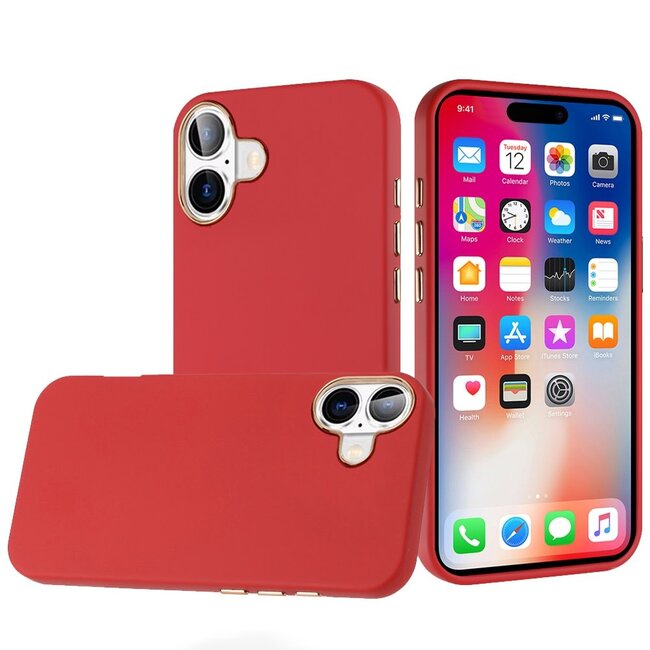 For Apple For Apple iPhone 16 6.1 inch Classy Slick Chromed Around Hybrid Case Cover