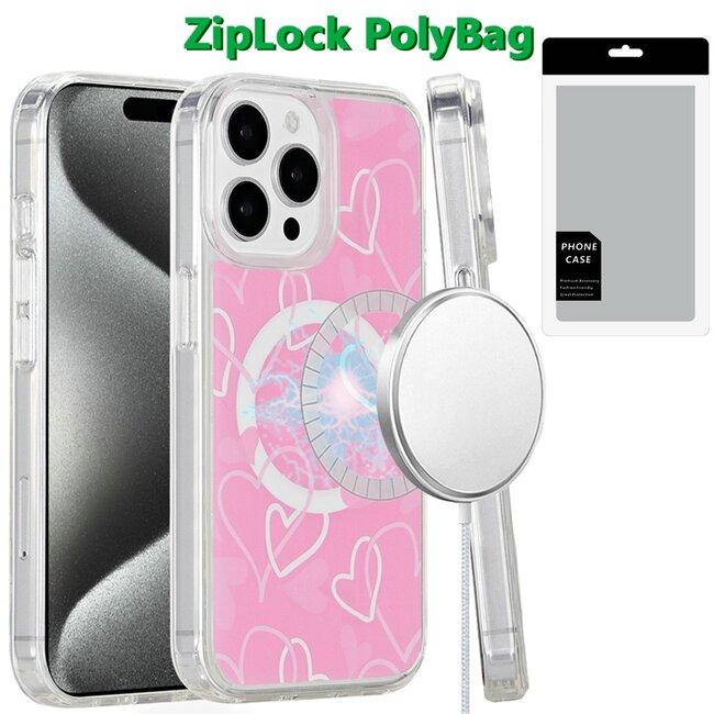 For Apple [PolyBag] For Apple iPhone 15 Pro Max Magnetic Space UV Design Case