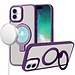 For Apple For Apple iPhone 16 Plus 6.7 inch Metal Chrome Kickstand Magnetic Circle Shockproof Matching Camera Hybrid