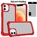 For Apple [PolyBag] For Apple iPhone 12 & iPhone 12 Pro Ultimate CaseX Transparent Hybrid Case with Metal Buttons And Camera Edges