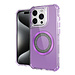 For Apple For Apple iPhone 12 & iPhone 12 Pro Magnetic Ring Circle Bling Chrome 3in1 Hybrid Case