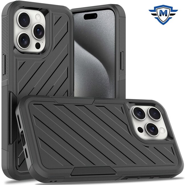 For Apple For Apple iPhone 15 Pro Max Noble lined shockproof dual layer hybrid in Slide-Out Package